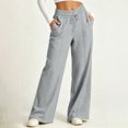 thumbnail image 4 of hotojiny High Waisted Sweatpants for Women Comfortable Wide Leg Athletic Pants with Pockets Loose Fit Lounge Pants(Gray,Medium), 4 of 8