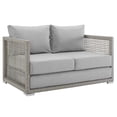 thumbnail image 2 of Modway Aura 3 Piece Outdoor Patio Wicker Rattan Set in Gray Gray by Modway, 2 of 8