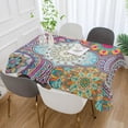 thumbnail image 5 of GZHJMY Mandala Tablecloth, Rectangle Waterproof Washable Polyester Table Cover for Picnic Dinner Holiday Party Decor, 60 x 60 Inch, 5 of 7