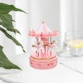 thumbnail image 4 of WASHWEPE Classic Music Box Pink Plastic For Desktop Musical Box 1Pcs 7.1x4.1x4.1in, 4 of 7