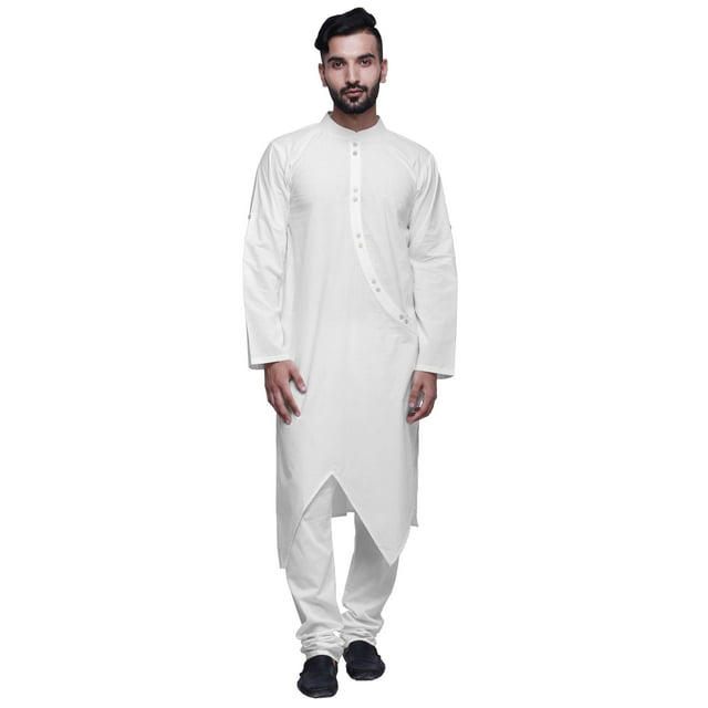 Atasi Kurta de Designer pour Garçons, Coton Uni, Kurta Indien à Boutons pour Hommes