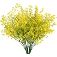 thumbnail image 1 of Bienvenido 4pcs Künstliche Blumen Schleierkraut Kunstblumen Deko Plastikblumen Klein Unechte Blumen für Hochzeit Balkon Garten Innen Au?enbereich Vase Blumenkasten Weihnachten Dekoration Gelb, 1 of 7