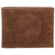 Westworld Logo Leather Bi-Fold Travel Wallet with Saddle Sitching