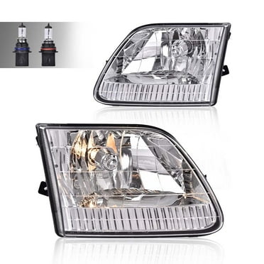 CROSSDESIGN Headlights Fit for Ford F150 1997-2003 Headlamps