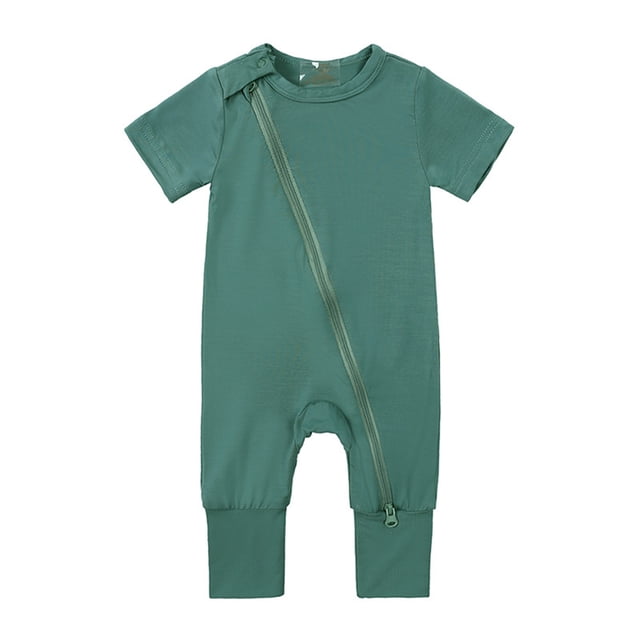 2025 Cotton Easter Dress 9 Months Rompers Footless Pajamas ZipperS Rompers and Jumpsuits Short Sleeve Sleeper