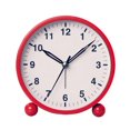 thumbnail image 1 of CNKOO Classic  Silent Table Desk Snooze Beech Wood Clock Night Light Red, 1 of 9