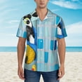 thumbnail image 4 of Disketp Hawaiian Shirts For Men,French Bulldog Dog In A Bathtub Print Mens Casual Short Sleeve Button Down Shirts Beach Shirt, 4 of 8