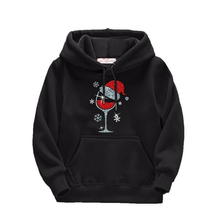 

Toddler Kids Girls Boys Christmas Red Glass Prints Drawstring Pullover Hooded Comfortable Tops Loose Long Sleeve Blouse with Pocket Sweatshirt Toddler Sweatshirt Hoodie Stop Talking Sweatshirt