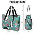 thumbnail image 3 of Tote Bag for Women - Australian Shepherd Floral Shoulder Bag - Large Utility Work Duffle Bag with Zipper Handbag for Travel, Work, Sprots, 3 of 5