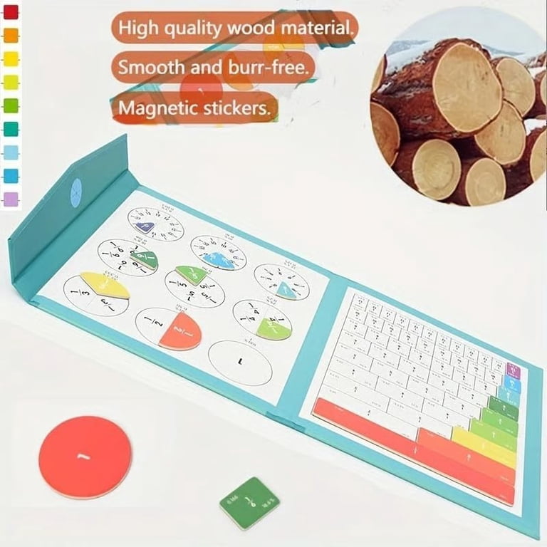 Puzzle Magnétique Fractions – Jeu Éducatif Pour Apprendre Les Fractions En S’Amusant (Cercle, Rectangle, Secteur) – Idéal Pour Classe Ou Maison