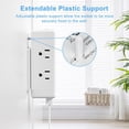 thumbnail image 4 of shiyou-9 in 1 Outlet Extender Surge Protector, 6 AC Outlets with 3 USB Charging Ports, 3 Side USB Wall Charger, Multi-Plug Outlet Splitter, Portable Charging Station for Home, Office and Travel, Whit, 4 of 4