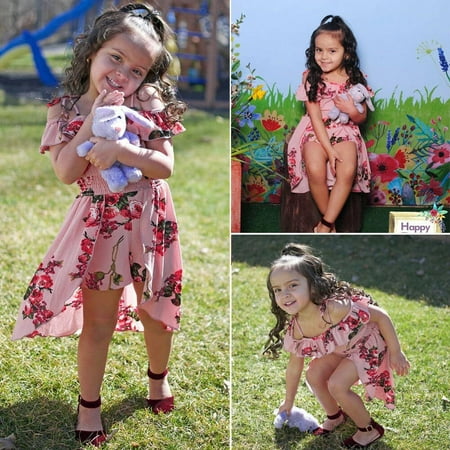 

Juebong Baby Kids Essentials Toddler Baby Girls Off Shoulder Floral Print Ruffles Pantskirt Outfits Sets