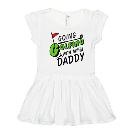 

Inktastic Going Golfing with My Daddy- Kids Golf Gift Toddler Girl Dress