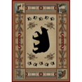 thumbnail image 1 of Mayberry Rug HS4882 2X3 Tapis de Zone Ours 2 Pi. 3 Po. x 3 Pi. 3 Po. Hearthside Woodlands, Rouge, 1 of 1