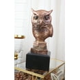 thumbnail image 6 of Woodland Nocturnal Bird Hunter Long Eared Owl Bust Electroplated Figurine Bird, 6 of 7