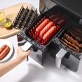 thumbnail image 4 of Silicone Barbecue Rack for Air Fryers Rectangular Hot Dog Stand Anti-Stick High Temperature Resistant Flexible Cooking Accessory, 4 of 8