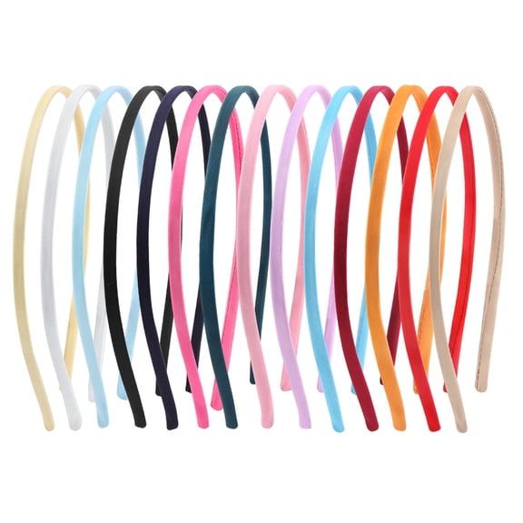 LOLIPPYY 56pcs Simple Hair Hoops Set, Fashionable Fine Rim Headbands for Daily Hair Styling and Makeup, Random Colors for Women