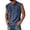 Navy -AA01, variant on Nestiefly Mens Sleeveless Shirts Summer Distressed Washed Tank Tops Henley Button Up V Neck Shirts Vintage Solid Tee Top Army Green L