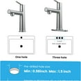 thumbnail image 6 of JERFIT Modern Single Handle Bathroom Sink Faucet, Chrome Deck Mount 1 or 3 Hole Vanity Faucet with Dual Fountain & Flow Spray Modes, Easy Install, 6 of 10