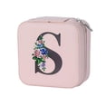 thumbnail image 1 of Ruifaya Estuche organizador de joyas de viaje, organizadores y almacenamiento de joyas con iniciales personalizadas, caja de maquillaje con espejo, estuche de almacenamiento de cosméticos, regalos d, 1 of 7