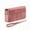 Taro Powder, variant on Women's Long Wallet Double Zipper Phone Clutch RFID Blocking Plain Leather Wristlet Wallet Large Capacity Multi-Card Slot Credit Card Holder
