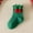 A Green, variant on NAISIBABY Christmas Socks for Kids (1-12T), Soft Comfy Stretch Cotton Breathable Boys Girls Funny Festival Socks Red 6T