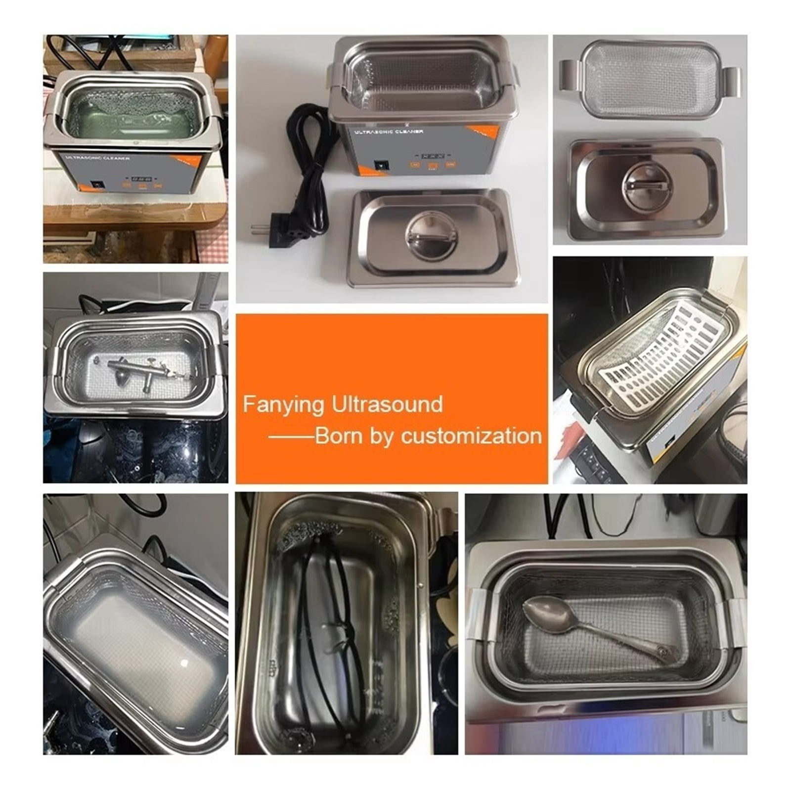 Ultrasonic Cleaner 120W Power Optional Digital Timing Suitable for Accessory Cleaning ,Convenient to Use