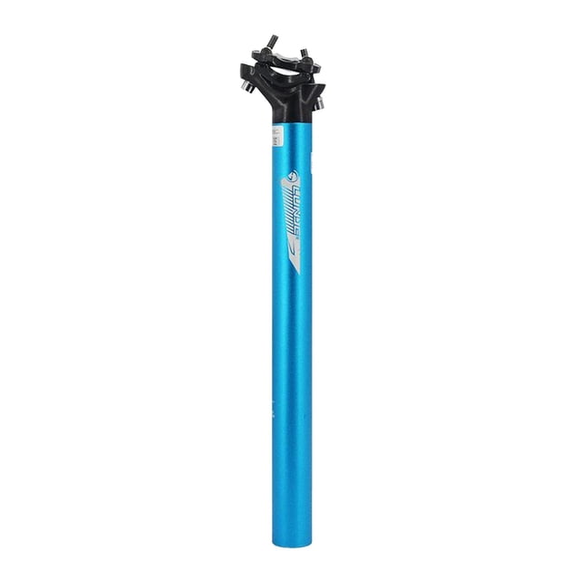 de sillín de bicicleta , poste de sillín de bicicleta en ángulo, tubo de soporte de sillín universal con abrazadera de ajuste micro, Azul 272 400 mm Macarena Sillín de la bicicleta de montaña