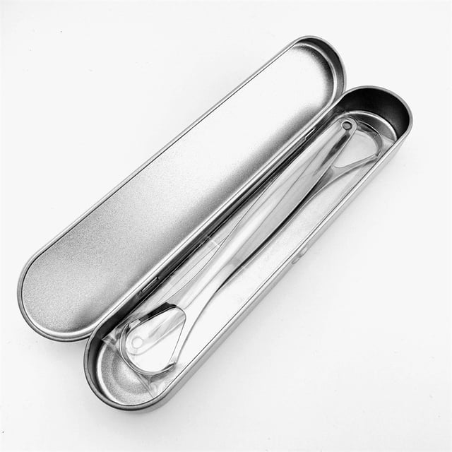 Limpiador de revestimiento de lengua de acero inoxidable, raspador de lengua, cepillo portátil para revestimiento de lengua, herramienta de limpieza bucal
