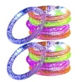 thumbnail image 4 of Pulseras navideñas con varillas luminosas LED que brillan en la oscuridad, suministros para fiestas para niños y adultos, 4 of 9