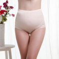 thumbnail image 1 of 4-pack Women's Plus Maternity Panties Pregnancy Brief Soft Loose Cotton with Adjustable Waist Circumference Buttons Pink/Skin Color, 1 of 9