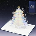 thumbnail image 3 of 3D Christmas Handmade Cards, 3D Tree Pop up Cards, Merry Christmas Card, Holiday Xmas Greeting Blessing Card, Glitter Tree Envelopes, Festive Postcards Greeting Decoration, 3 of 7
