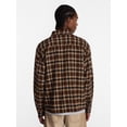 thumbnail image 3 of No Boundaries Boxy Cotton Plaid Flannel with Long Sleeves, Men's and Big Men's XS-4XLT, 3 of 5