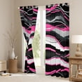 thumbnail image 3 of Manfei Pink White Black Curtains Pack of 2 (42x84 Each),Waves Lines Curtains Blackout,Minimalism Geometric Striped Bedroom Curtains For Girls Boys,Super Cozy Room Decor, 3 of 6