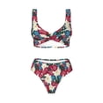 thumbnail image 4 of Daiia Beautiful Flower Women's Bikini Set Two Piece Swimsuit High Waisted Bikini Adjustable Straps Bikini Perfect for Beach, Pool, and Summer Vacation-, 4 of 9