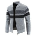 thumbnail image 4 of Lilgiuy Mens Winter Turtleneck Zipper Long Sleeve Knitted Sweater Top Outwear Coat, 4 of 4