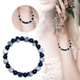 thumbnail image 2 of Black Faceted Beaded Bracelet with Synthetic Adjustable Size Protective Qualities Emotional Balance Meditation, 2 of 5