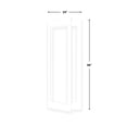 thumbnail image 3 of Portable Folding Rigid .25" Honeycomb Corrugate Partition with 4 CLEAR panels - White/White 48L" x 24W" x 58H" with four 18L" x 50H" PET CLEAR windows, 3 of 3