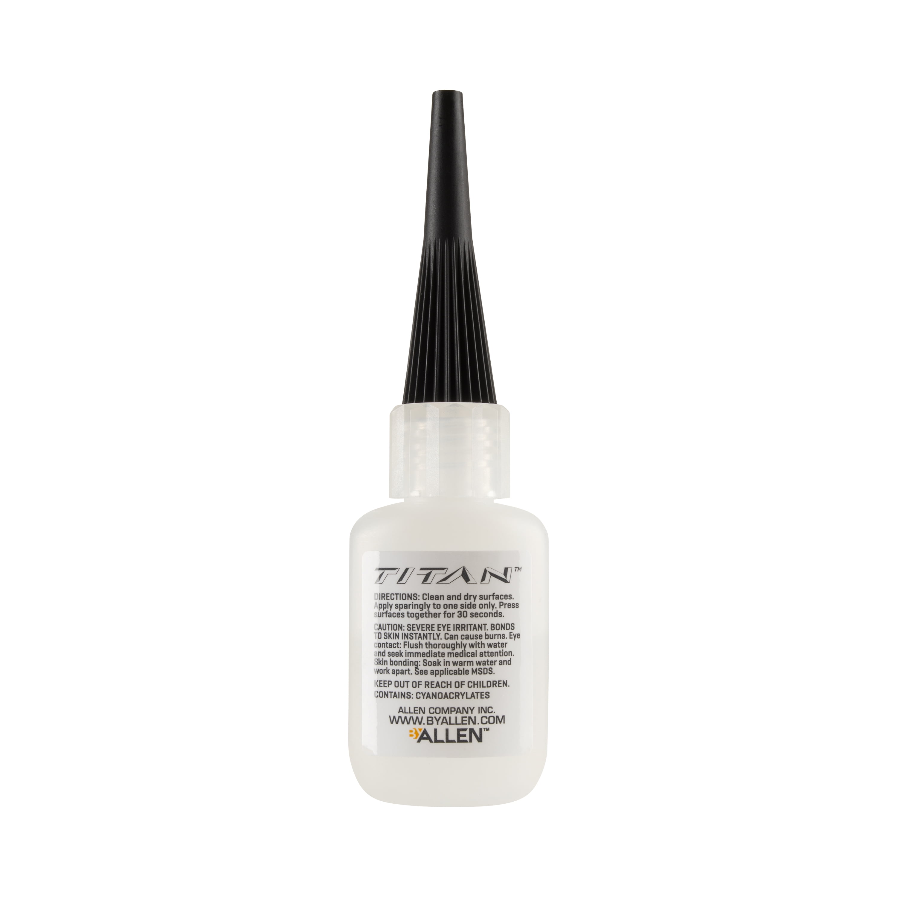 Allen Company Archery Fletching Glue Cement, Carbon, Fiberglass, Aluminum, Wood Arrows, Clear, 0.35 oz