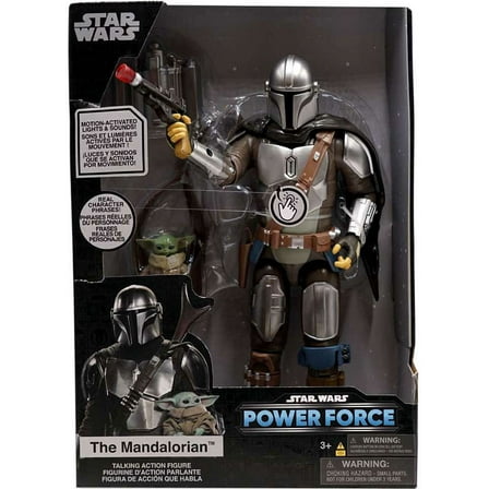 The Mandalorian and Grogu Talking Action Figure Disney Star Wars Power Force 10"