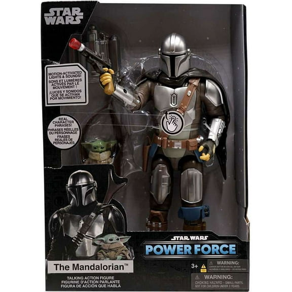 The Mandalorian and Grogu Talking Action Figure Disney Star Wars Power Force 10"