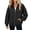 A22 Black, variant on Xdegoge Women's Zip Up Sweatshirt Oversized Drop Shoulder Jacket Stand Collar Fall Casual Track Top with Pockets Activewear
