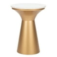 thumbnail image 2 of SAFAVIEH Mila Pedestal End Table White / Brass, 2 of 6