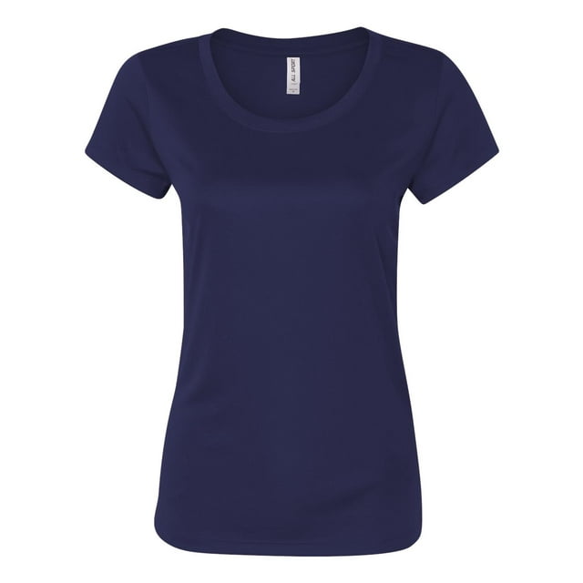 All Sport Womens Polyester T-Shirt, XL, Sport Navy