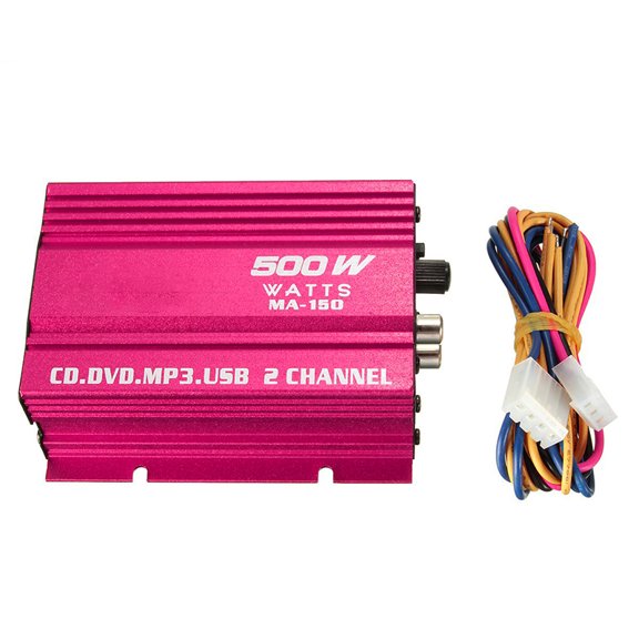 Mini Hi-Fi 12V 500W Amplificador De Audio Estéreo De 2 Canales Para Automóvil Auto Moto