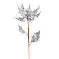thumbnail image 1 of Vickerman RX193507 32 Po. Glitter Poinsetta Spray Argenté - 2 par Sac, 1 of 3
