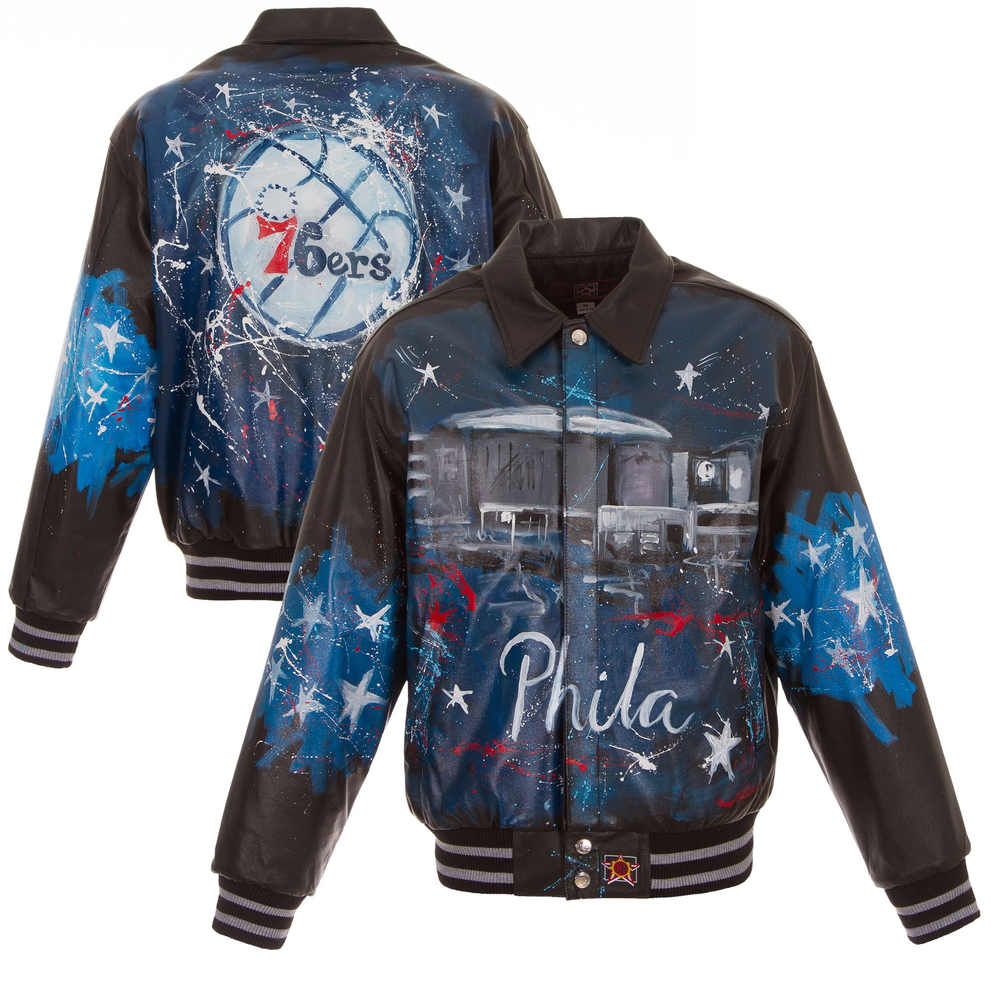 76ers leather jacket