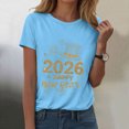 thumbnail image 2 of felwors Happy New Year Shirt for Women 2026 New Years Eve T-Shirt Countdown Fireworks Holiday Party Tops(Sky Blue, M), 2 of 8