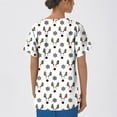 thumbnail image 4 of FrzhBrz Christmas Scrub Tops for Women Cute Xmas Print V Neck Nurse Scrubs Stretchy Working Uniform Workwear, 4 of 5