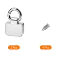 thumbnail image 3 of Uxcell Metal Bag Connector with D Ring, 2 Sets 19x30mm Rectangle Bridge Hanger Buckle with Screws (Silver Tone), 3 of 5